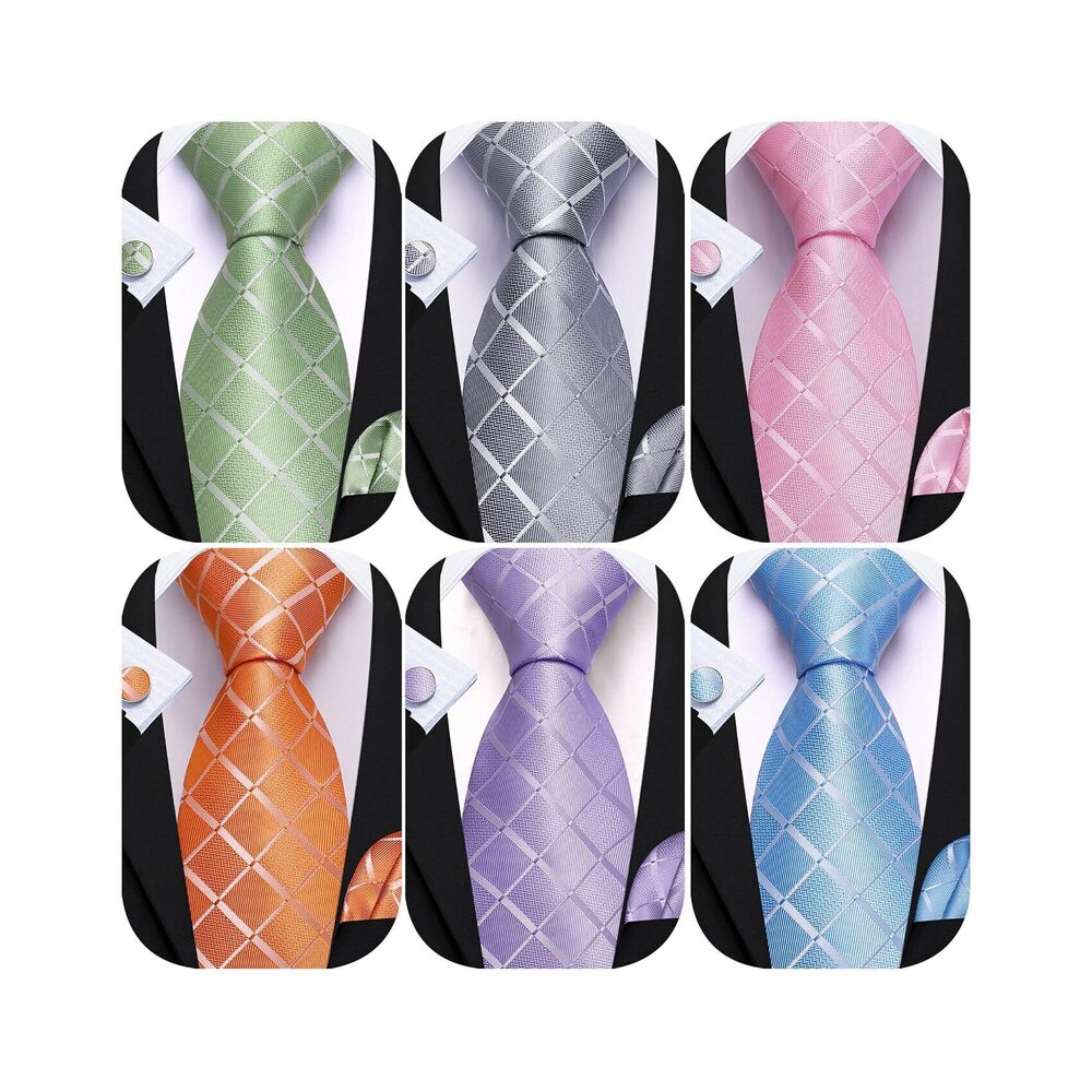 3018 Tie Classic Silk Gift Necktie With Tie Clip Jacquard Woven Neck Ties